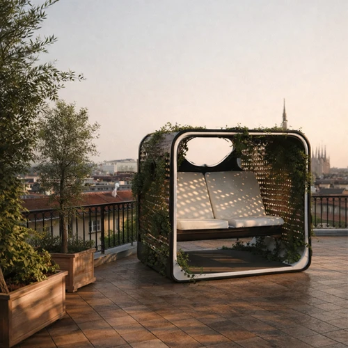 jhula MDW 2026 project on a terrace in milan
