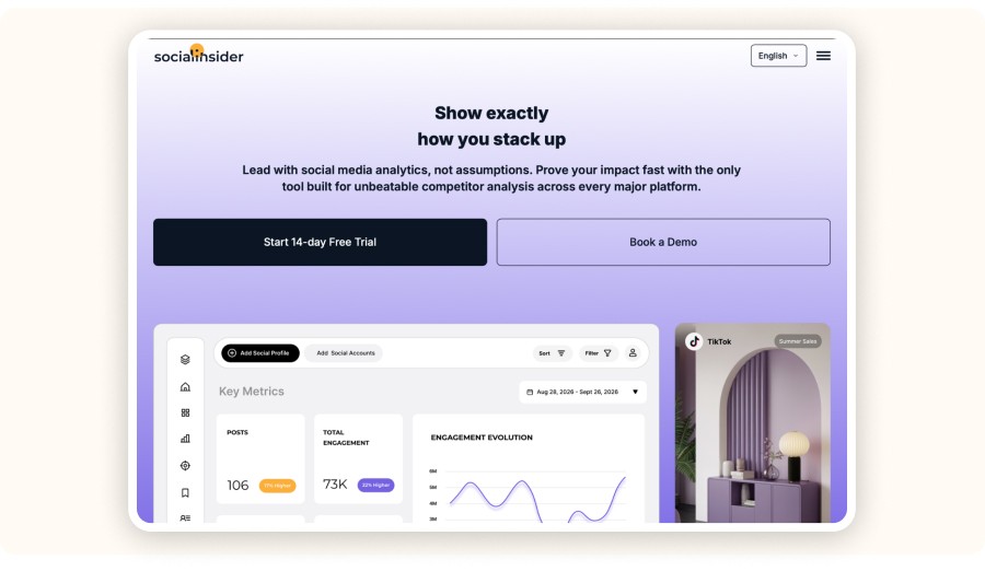 Page d’accueil Socialinsider