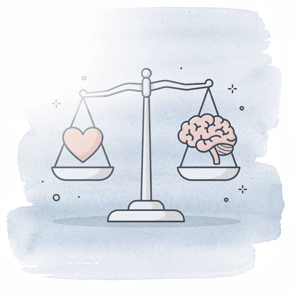 Balance scale comparing time-consuming manual methods with fast AI tools