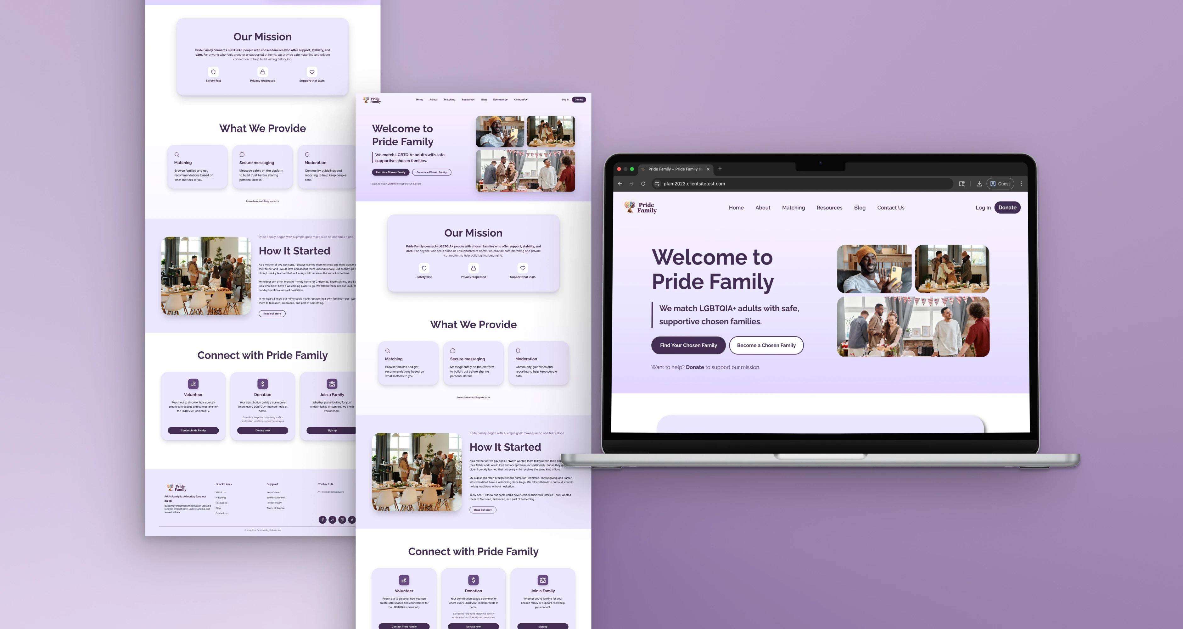 Pride Family · LGBTQIA+ Support Matching