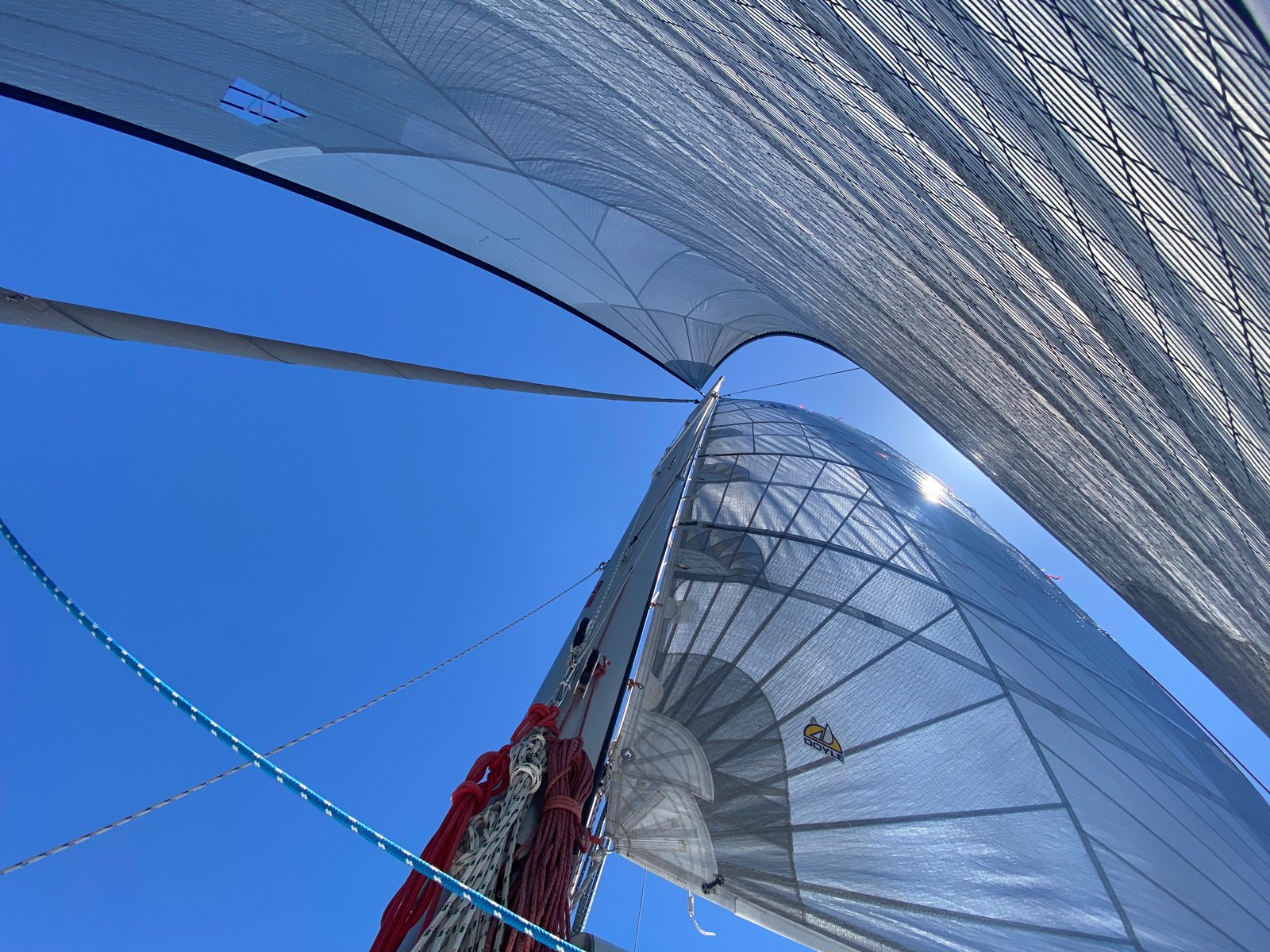looking up the mast