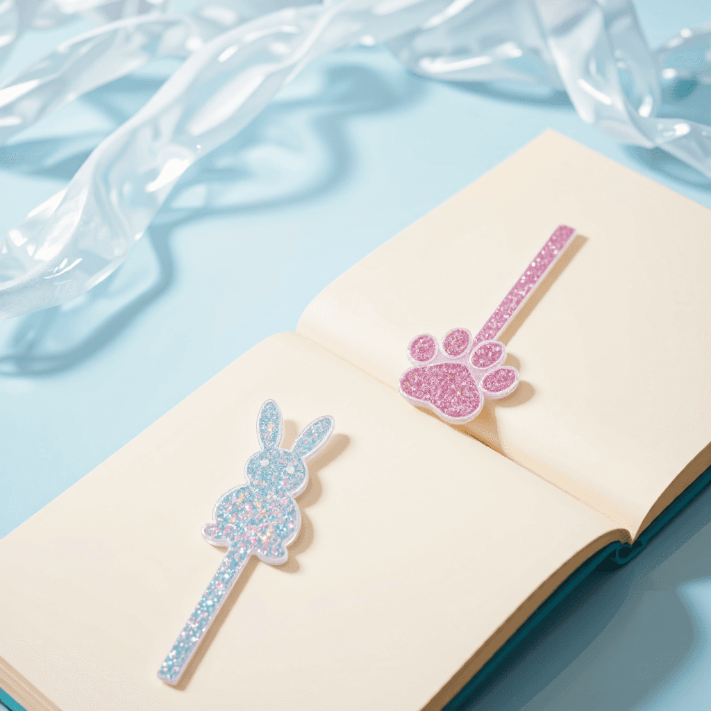 product photography of set of decorative bookmarks