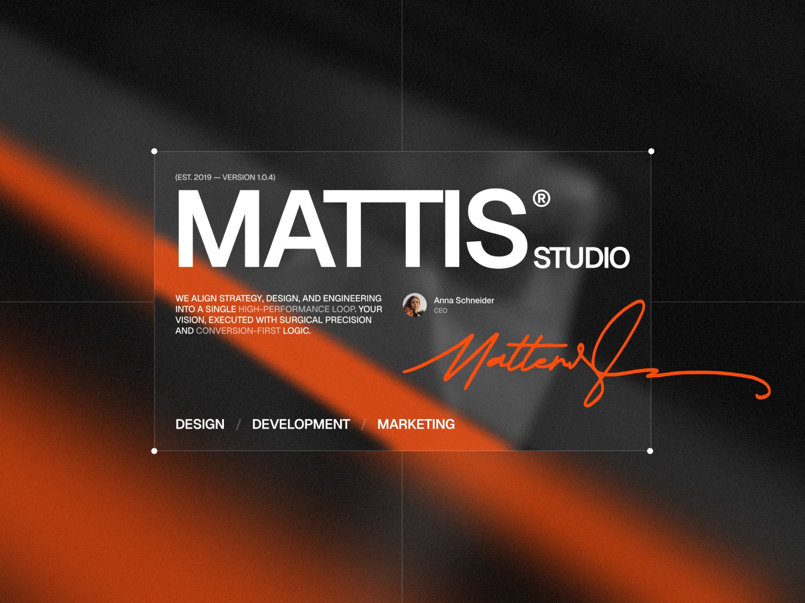 Mattis Framer template homepage and a case study page filled with real agency content.