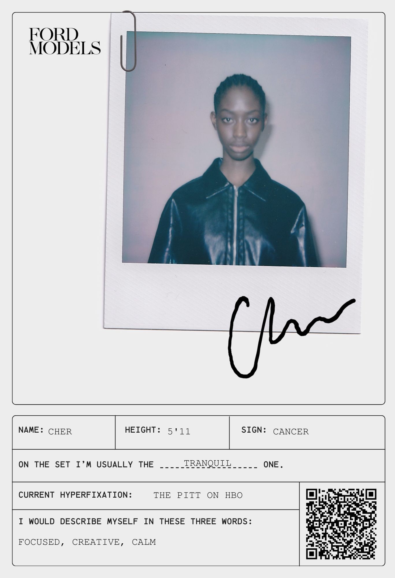 Woman with fur stole and jeans from above