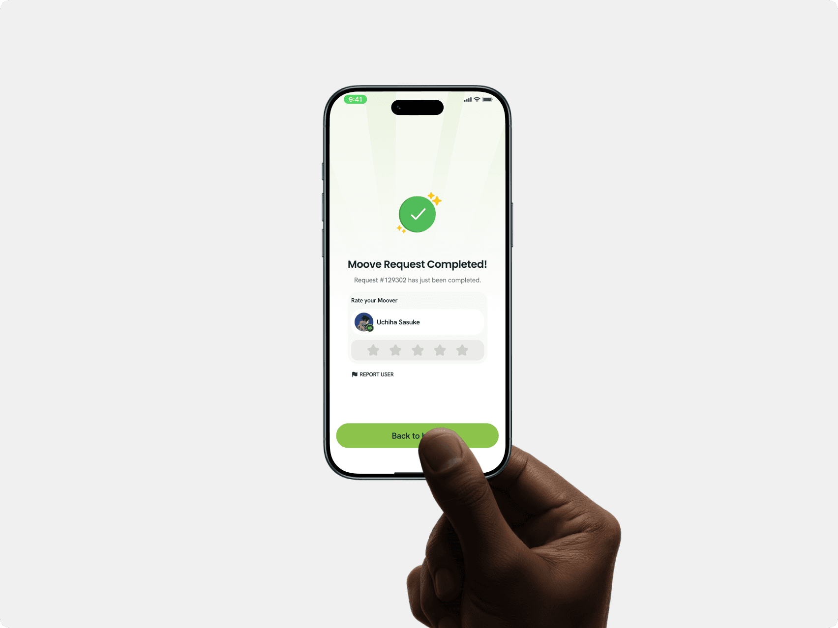  Snapshot of UI screen