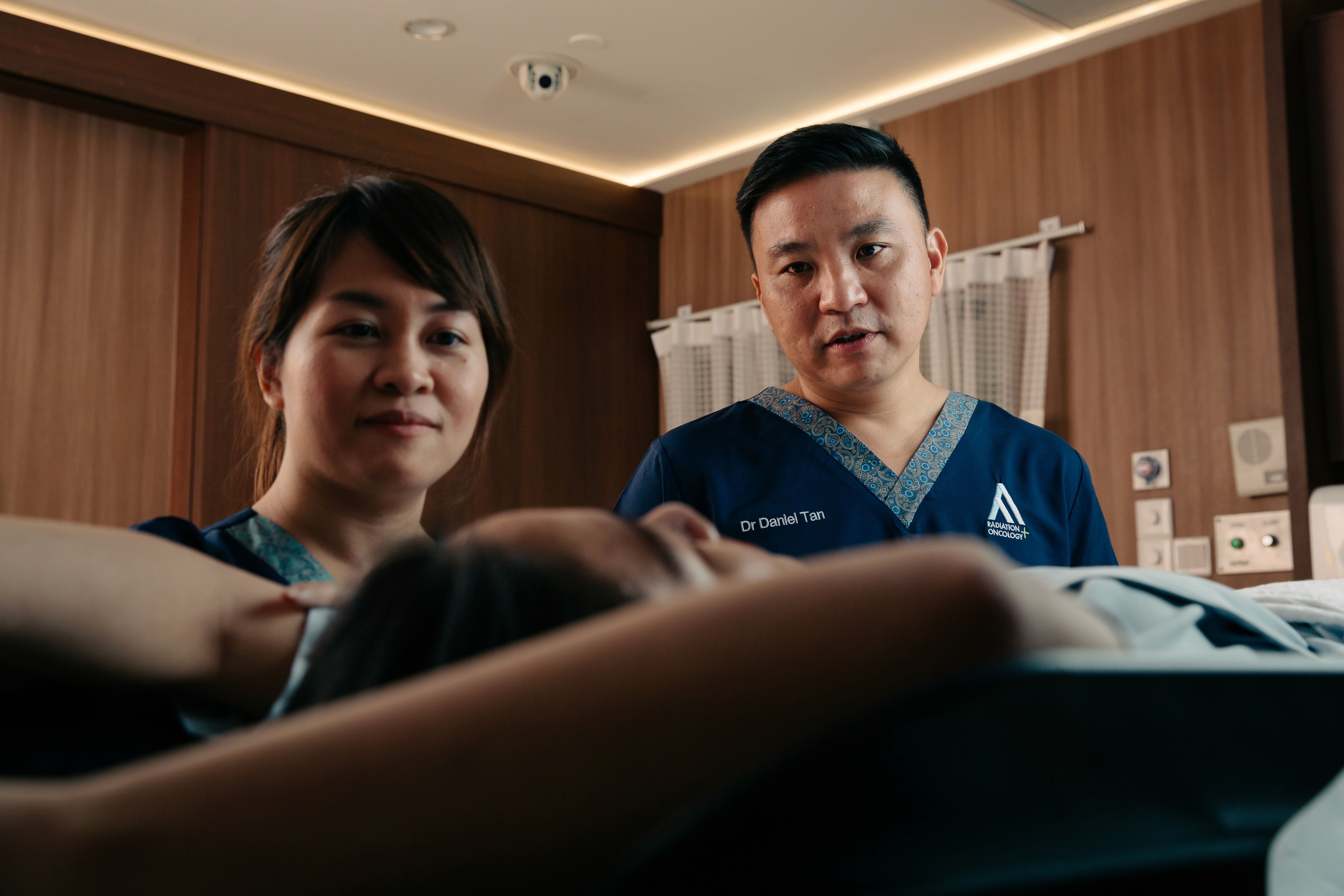 Dynamic picture of a cyclist riding downhill