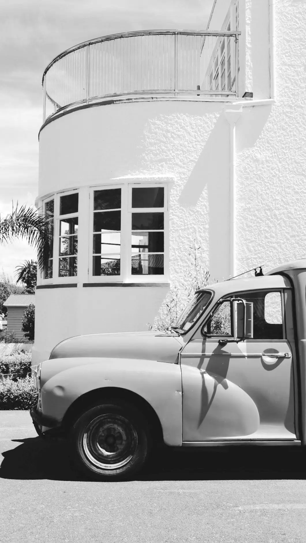 Art deco architecture and classic car in Nelson New Zealand destination for private jet charter travellers