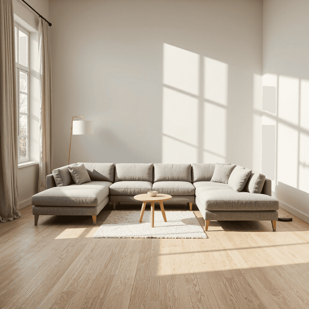 product photography of sectional sofa