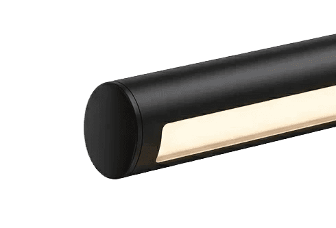 a part of the black headphone