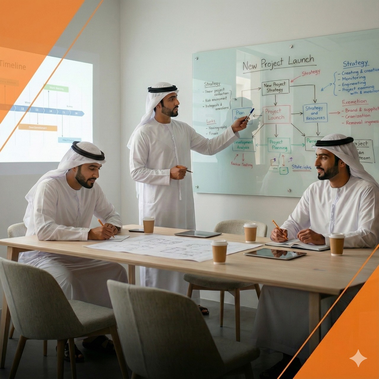 Group of men standing with Sufboard