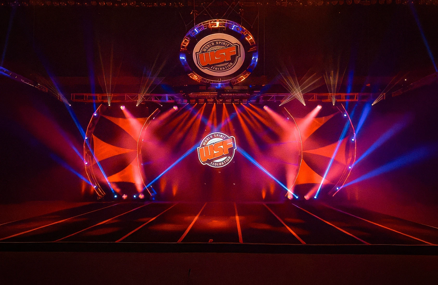 World Spirit Federation athletic and cheer event in Louisville, KY, LED video wall by UpLight Technologies