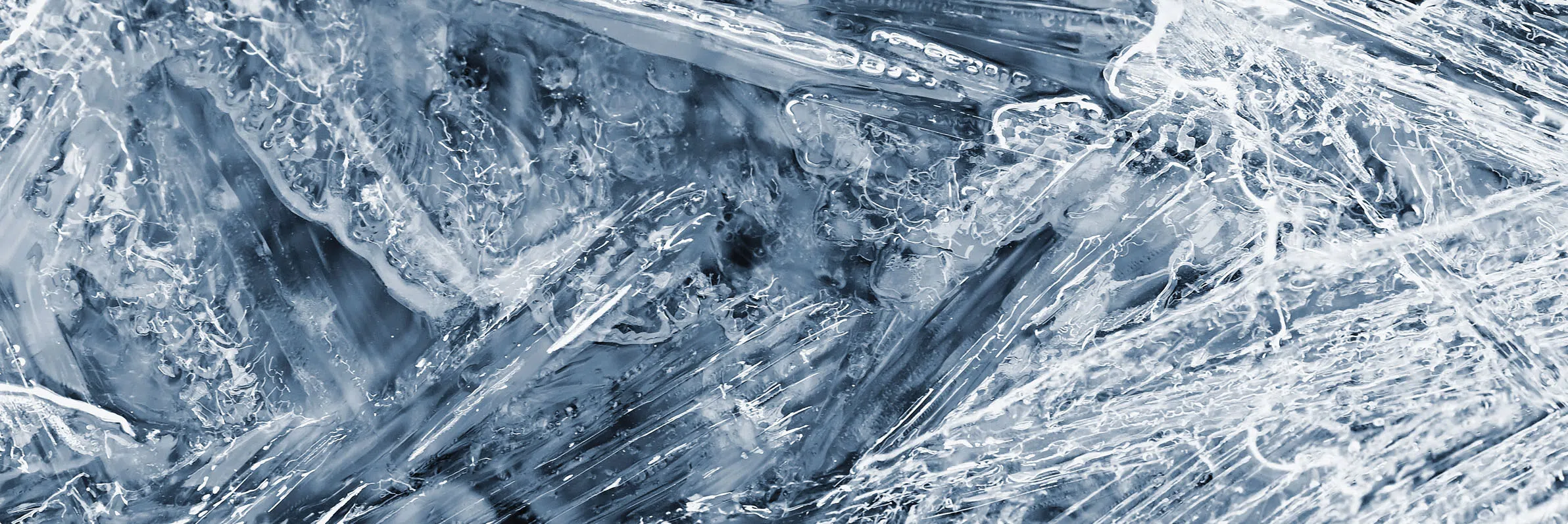 Close-up of frozen ice crystals