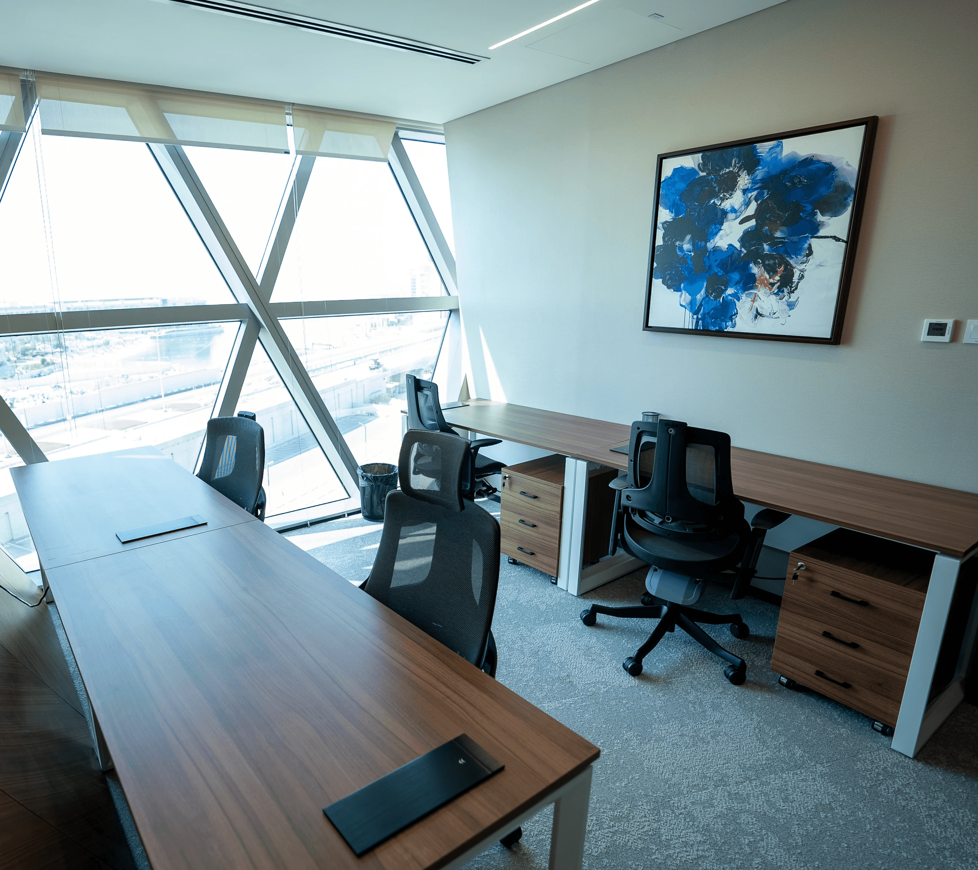 Private workspaces at Office Square, Nation Towers Mall