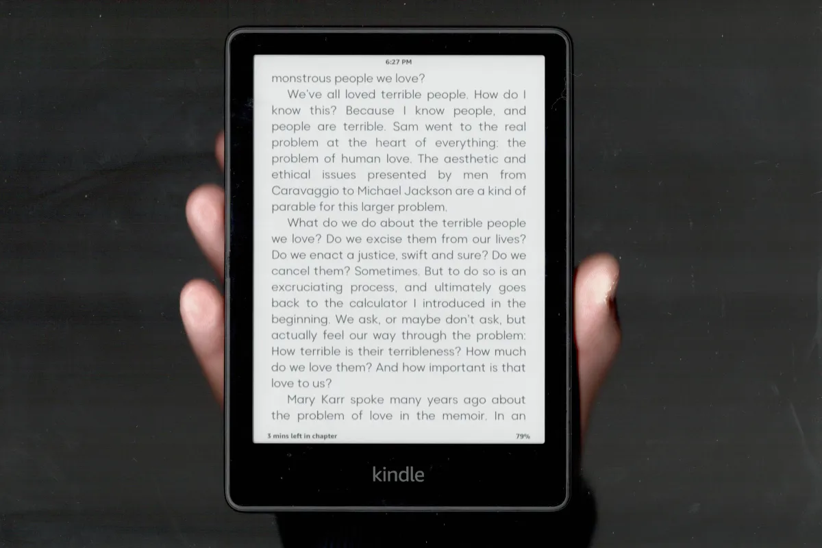 Lader in use as a Kindle font