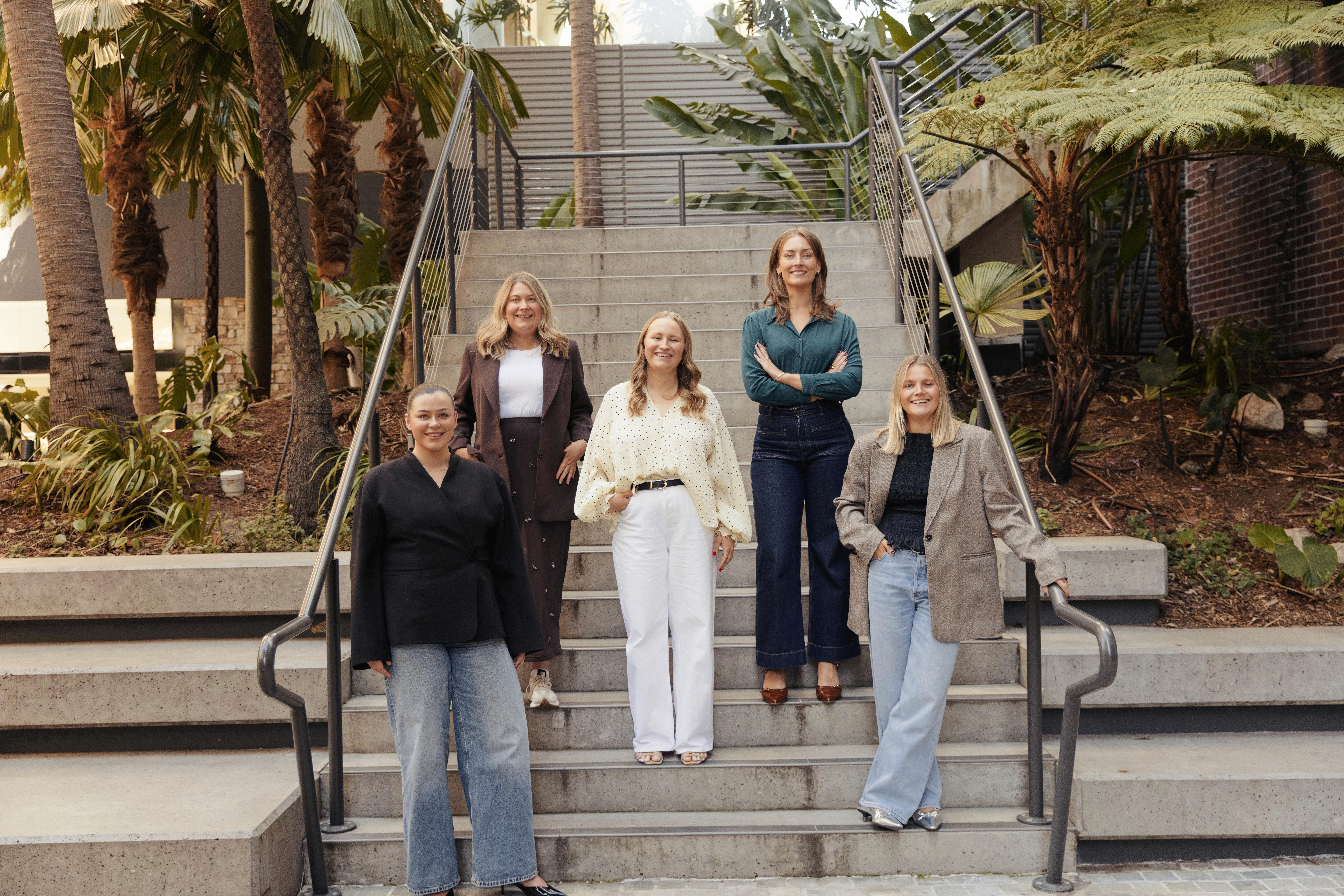 An image of the Steady Ground team. From left to right: Maia O’Connor, Grace Newman, Teagan West, Caylin Cannon, Madi West