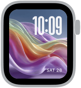 colorwave Apple Watch face preview 5 featuring floral, pride, and summer.