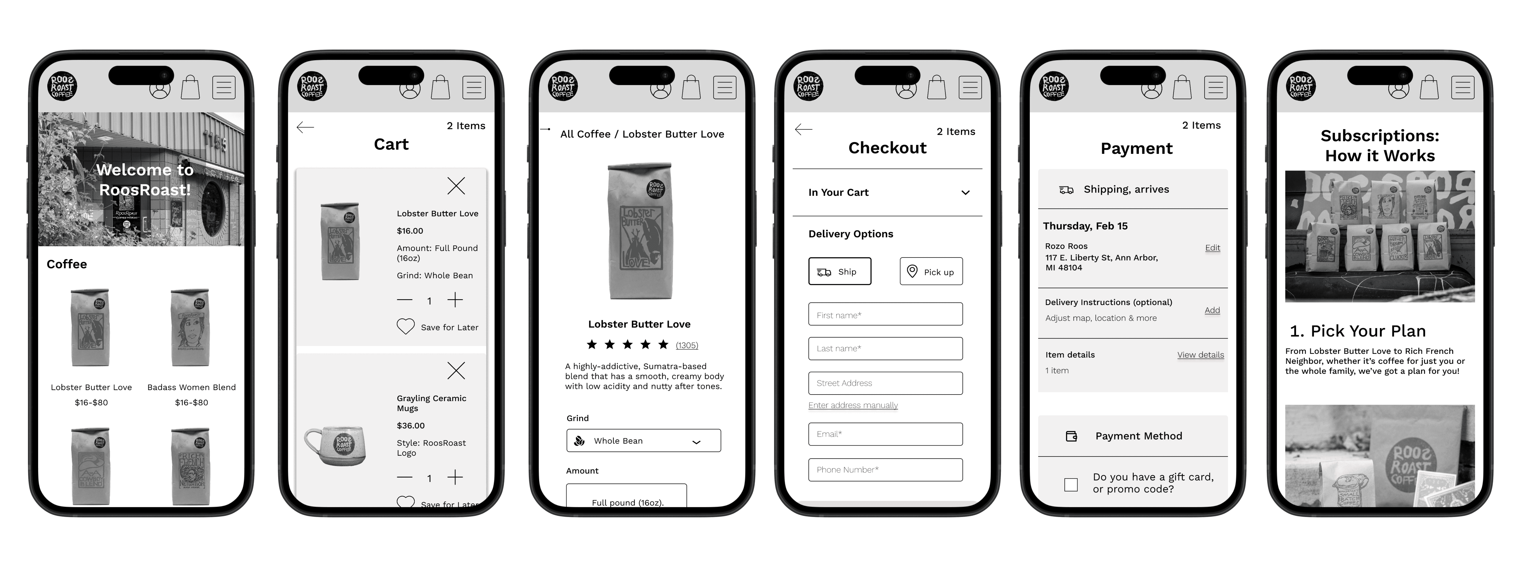 An image of the lo-fi wireframes my partner and I created.