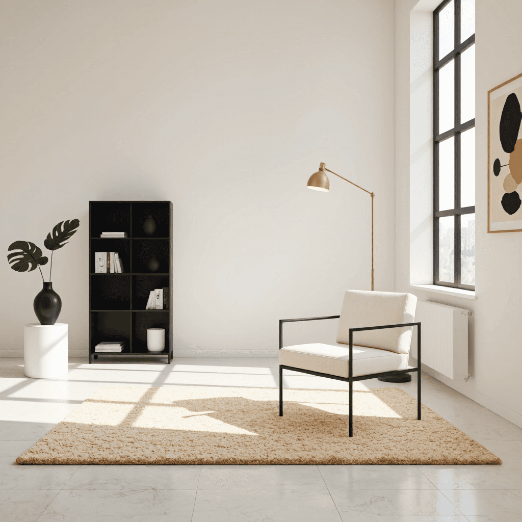 product photography of Modern minimalist furniture