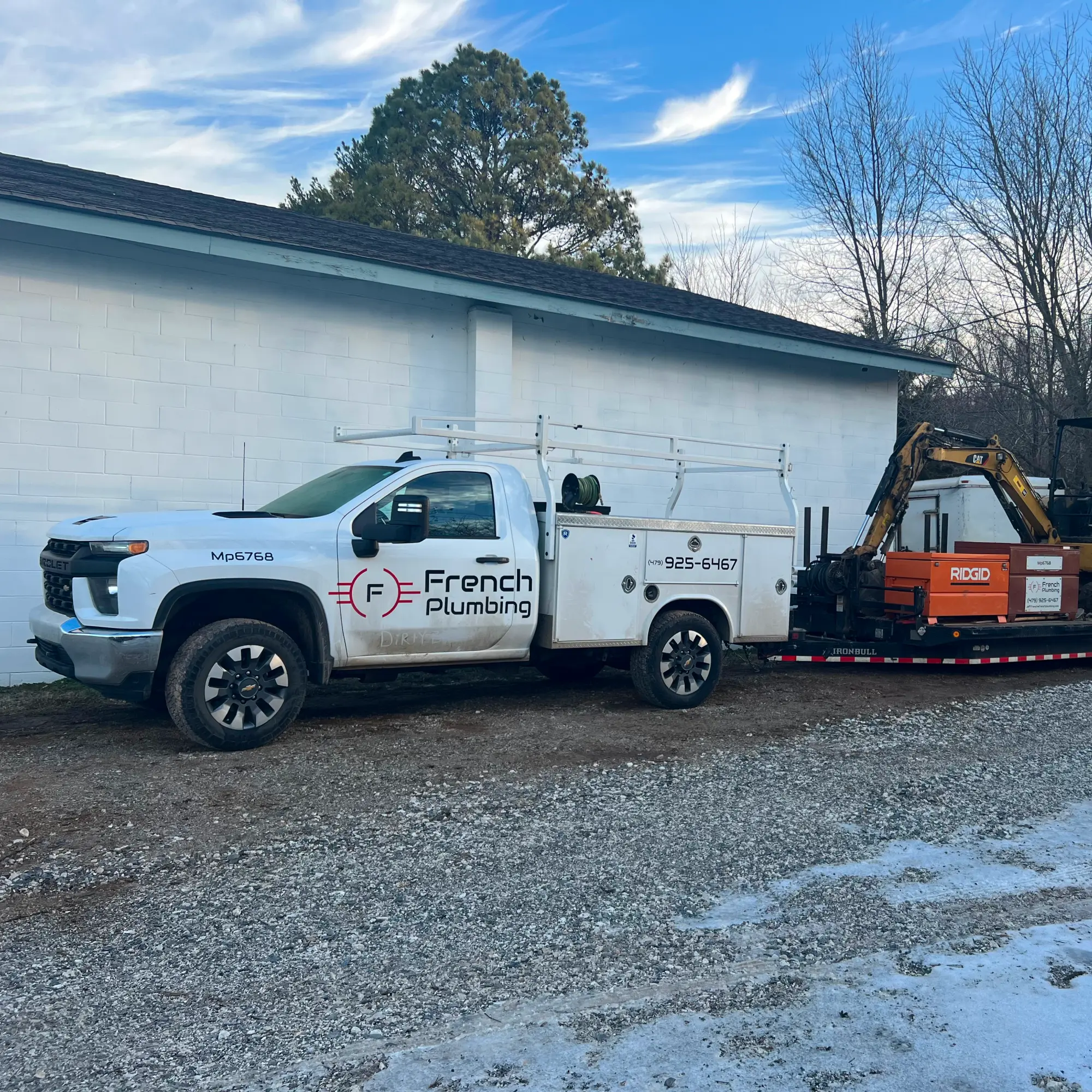 French Plumbing Company Truck and Trailer