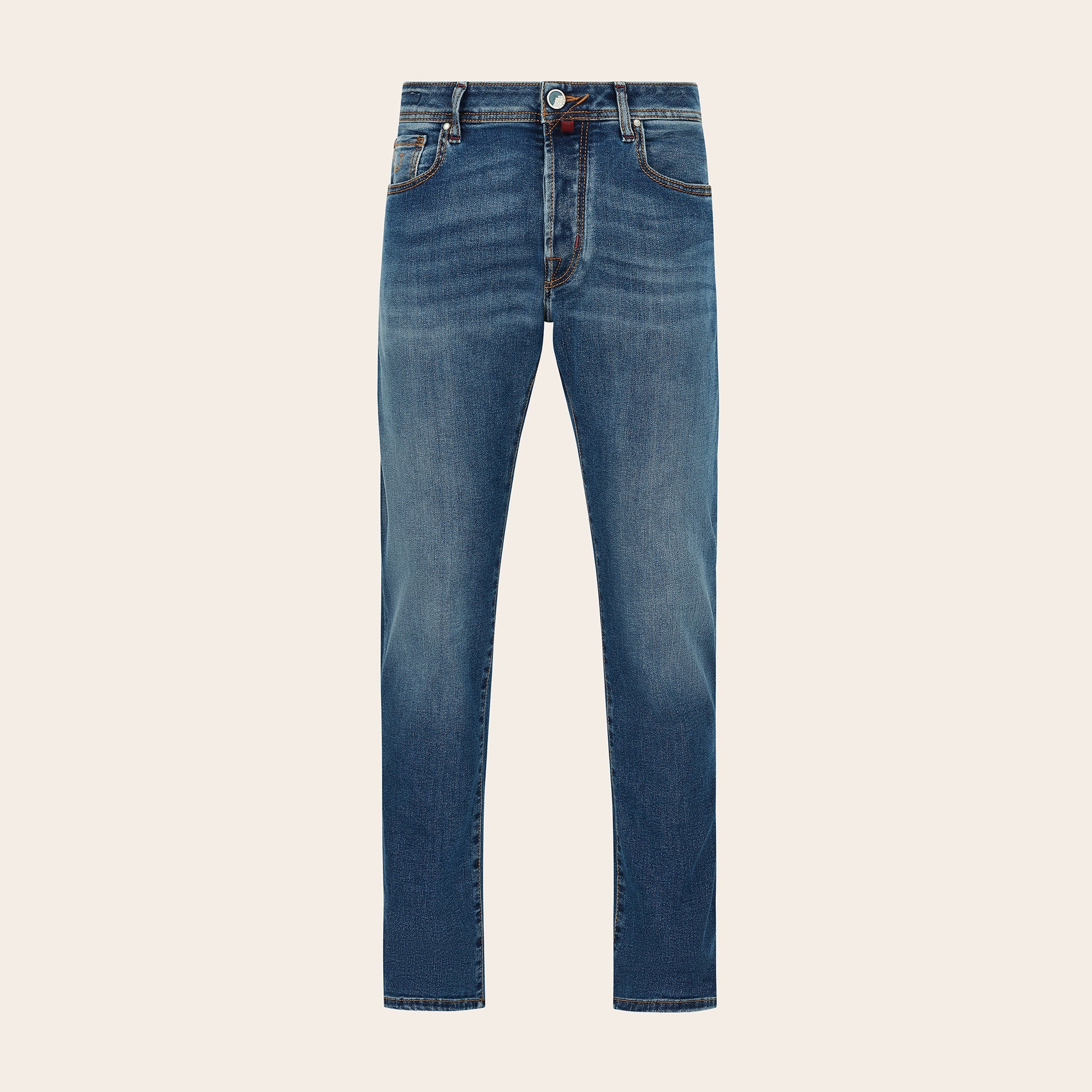 Bard Slim Fit Cortina Jeans in Medium Blue - Mandelli UK