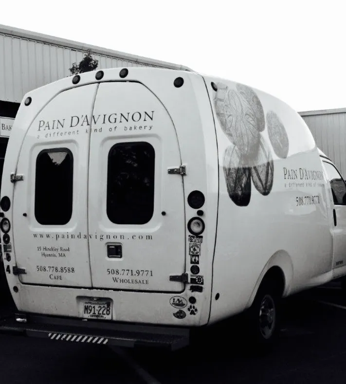 The original Pain d'Avignon branded delivery van, Cape Cod early years