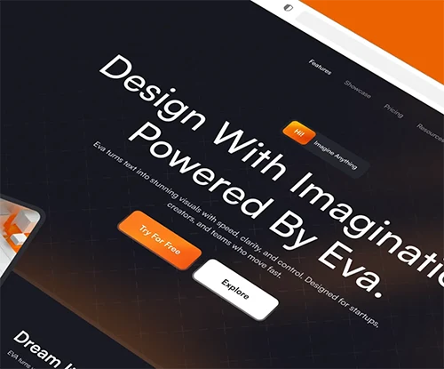 Laptop screen showing modern website interface