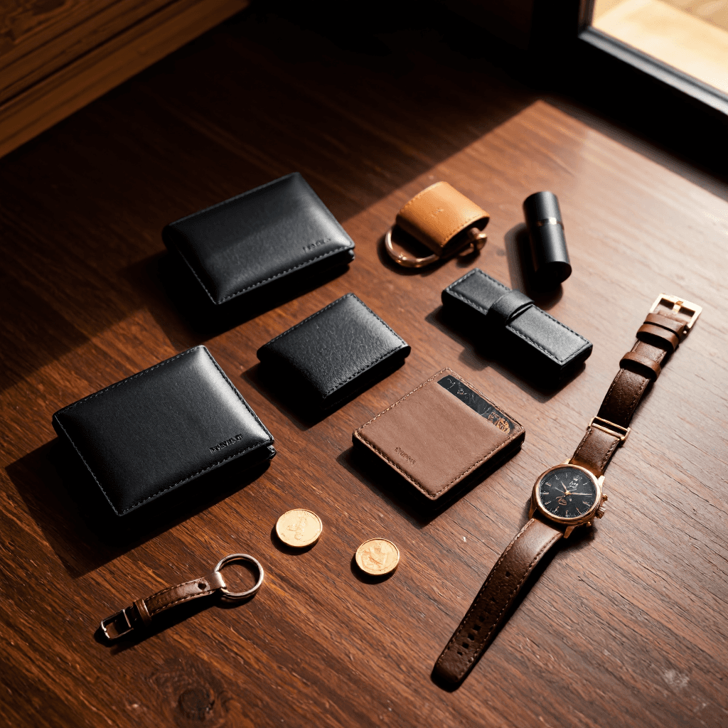 product photography of Men's accessories