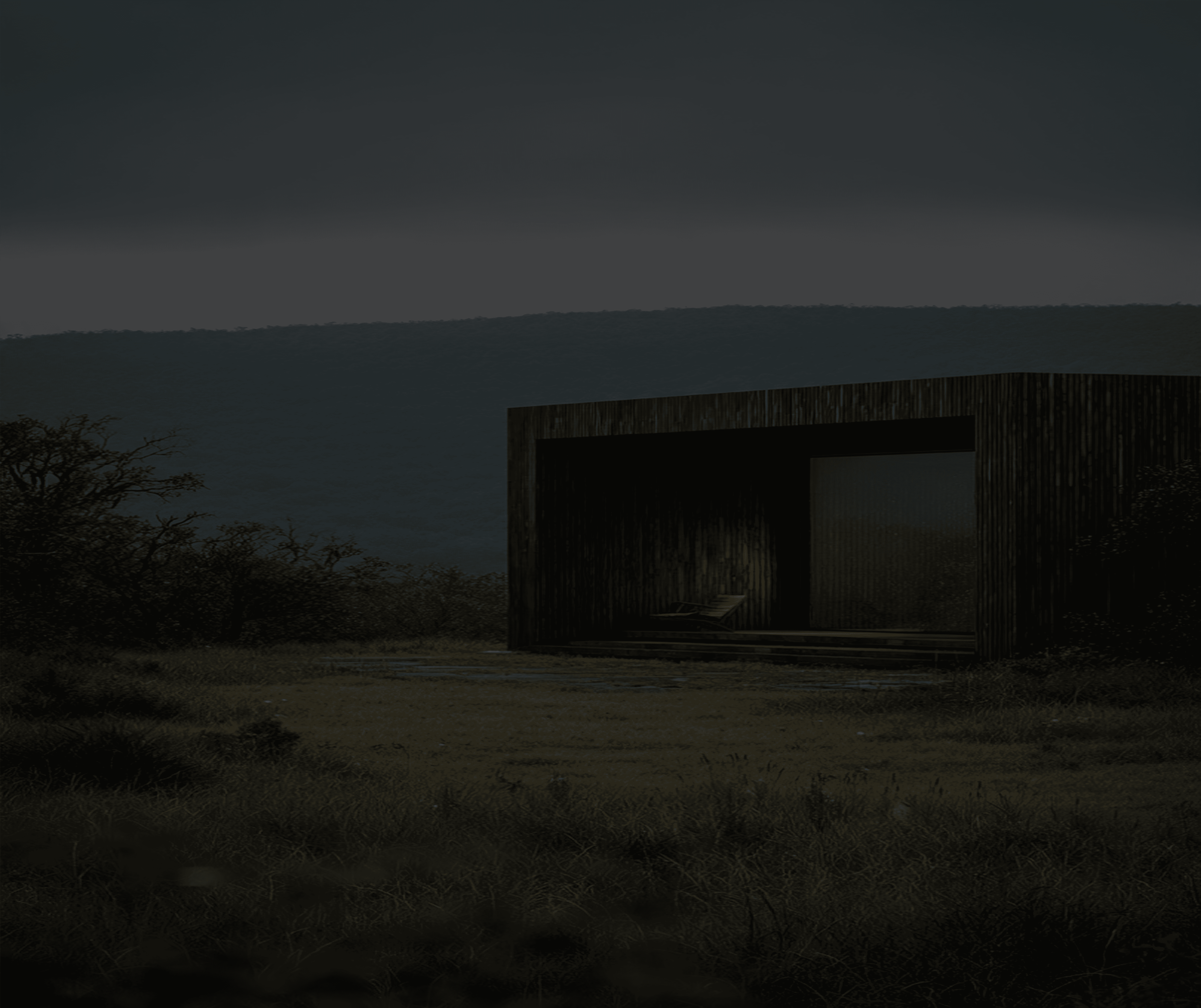 Minimal Cabin Landscape