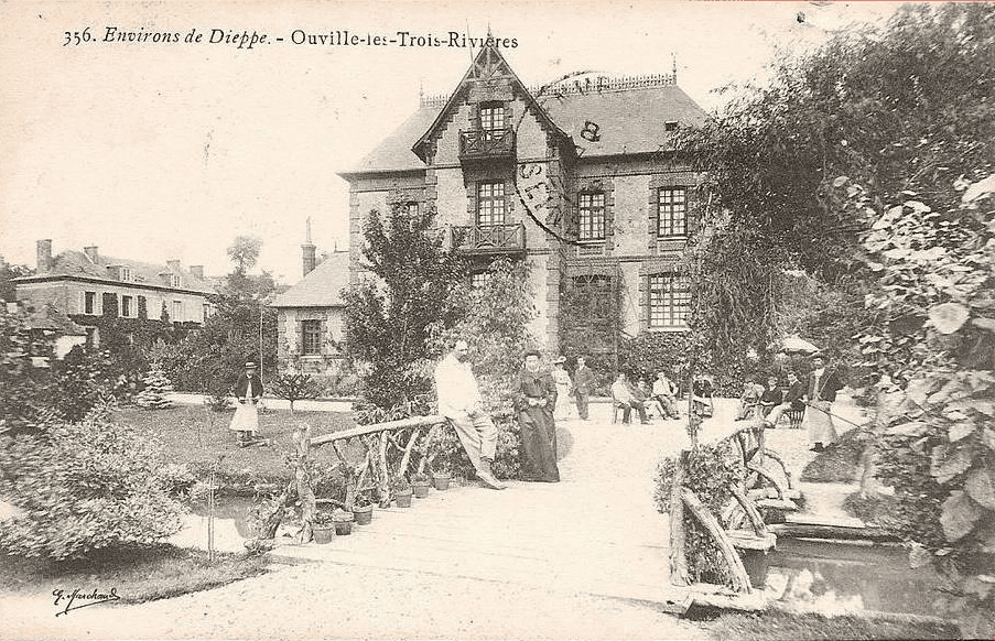 Carte postale ancienne de la Villa Argonne à Ouville-les-Trois-Rivières, près de Dieppe en Normandie, au début du XXe siècle