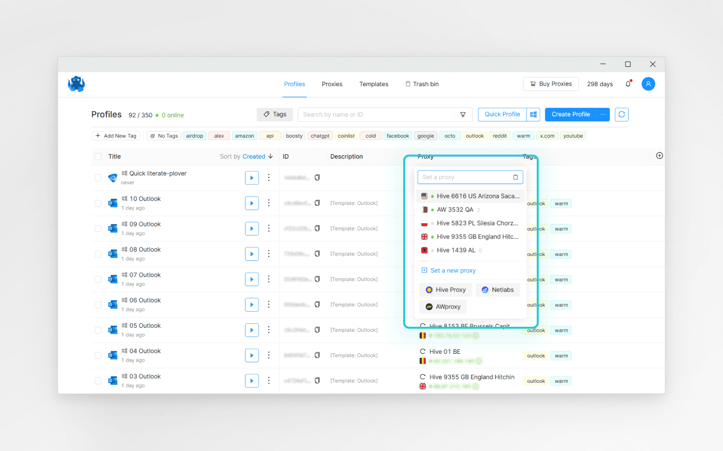 Setting up Octo Browser for Outlook
