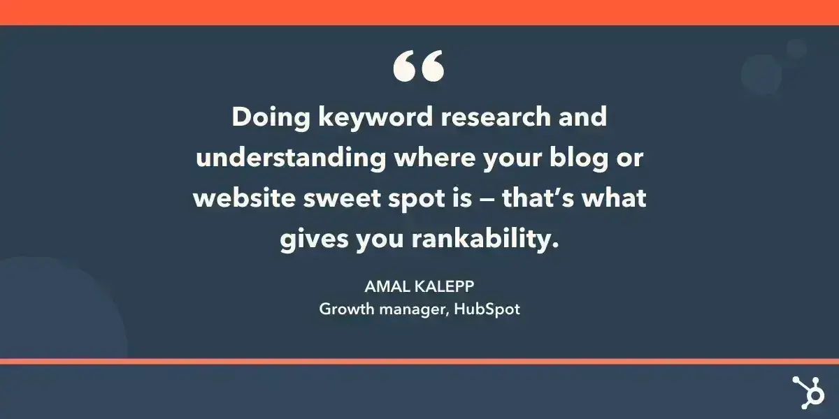 seo keyword research starts with understanding your sweet spot.