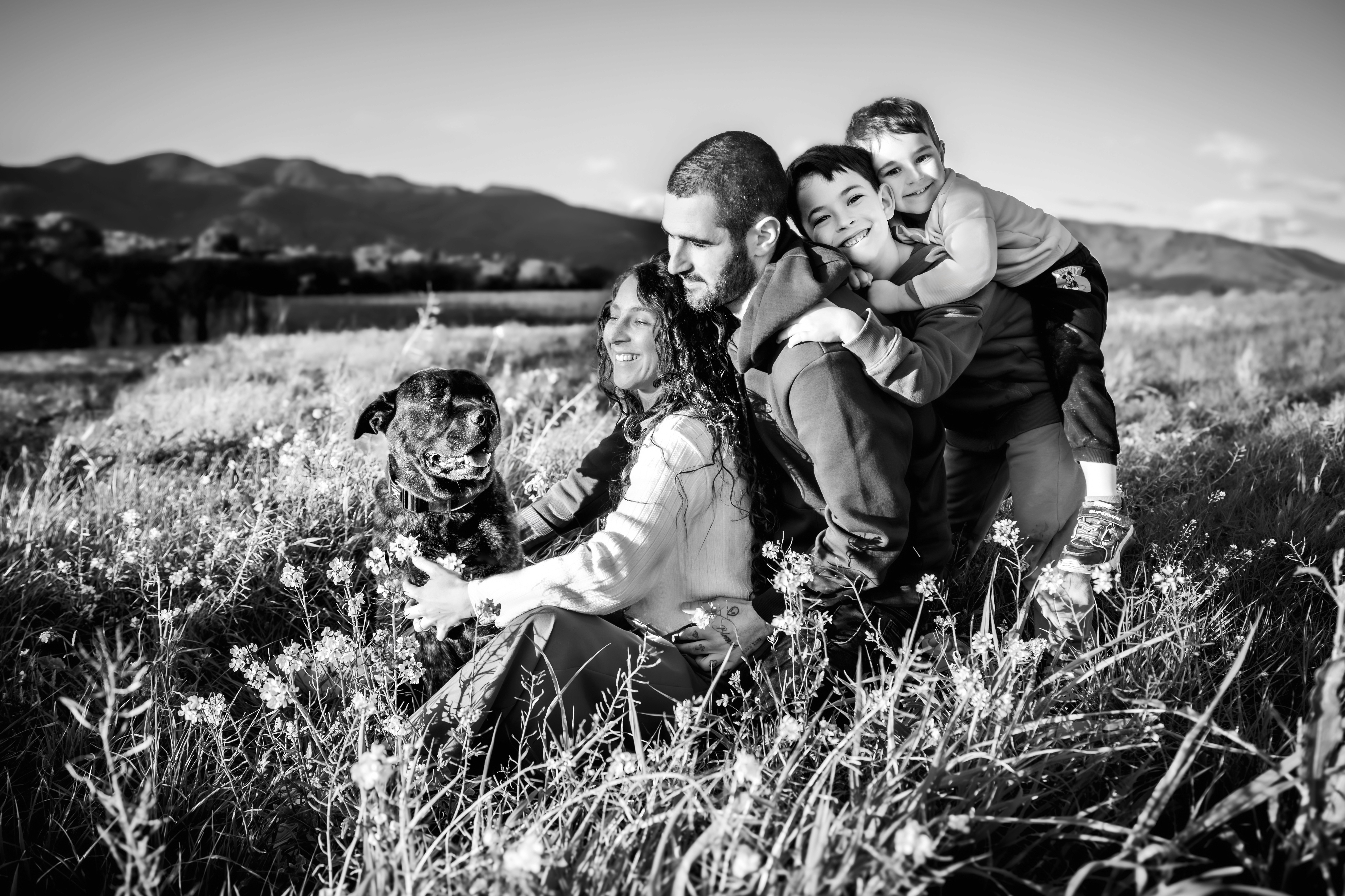 Sesión familiar. La familia al completo