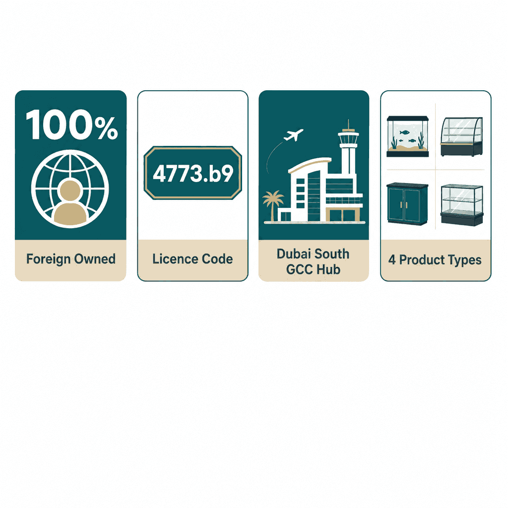 Infographic: Aquarium & Display Cases Trading License in Dubai: Cost and Requirements