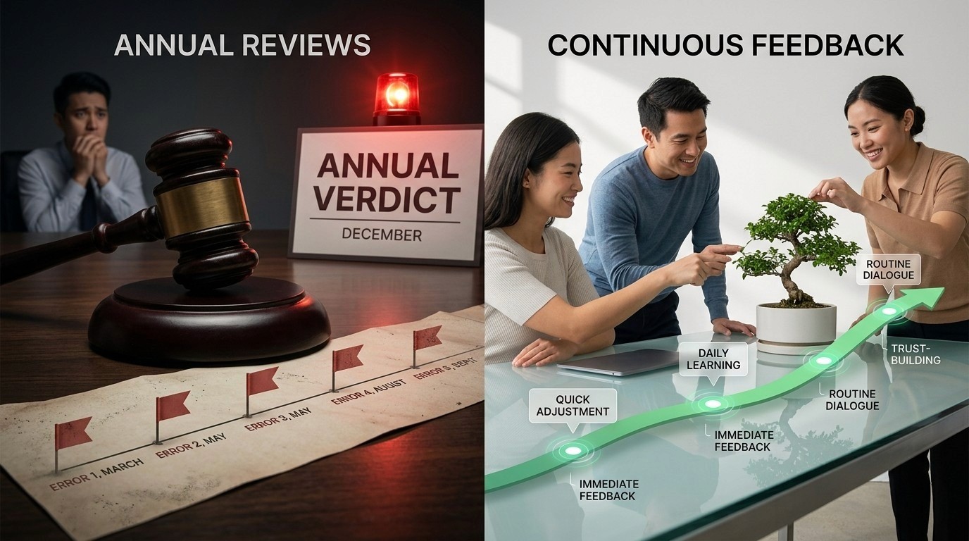 Side-By-Side: Annual Reviews vs. Continuous Feedback