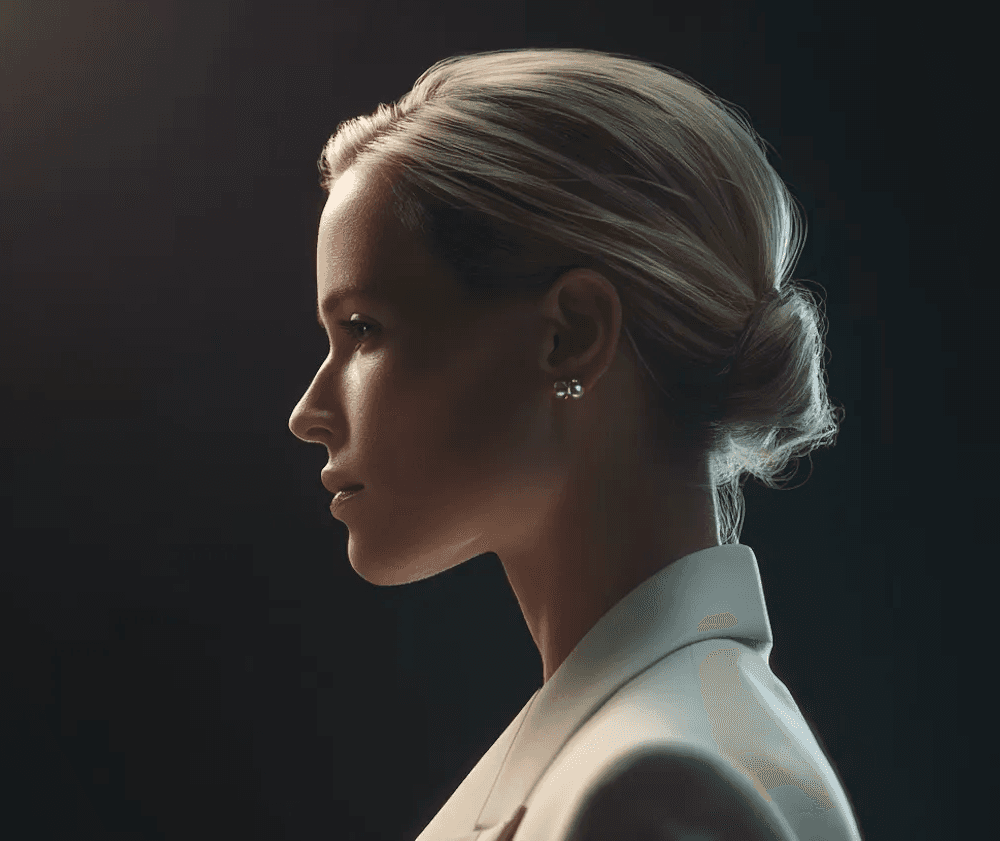 Elegant Woman Profile Portrait