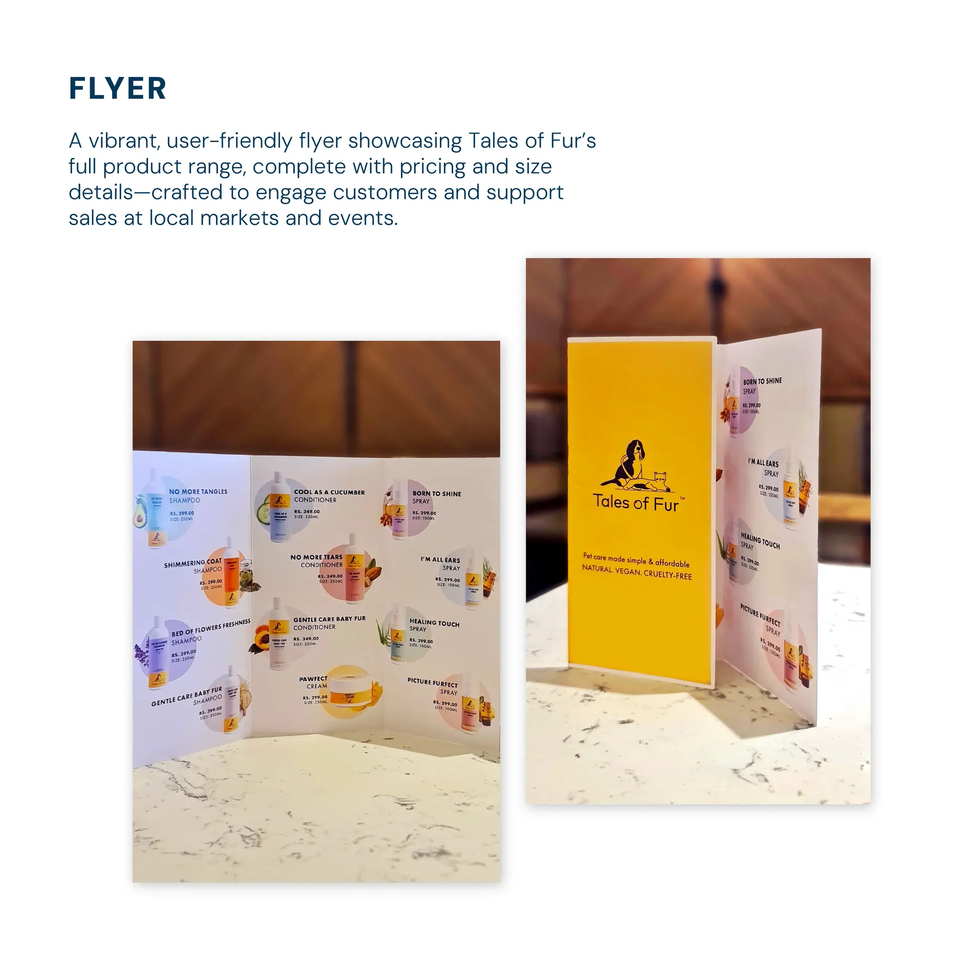 Trifold Flyer for Tales of Fur