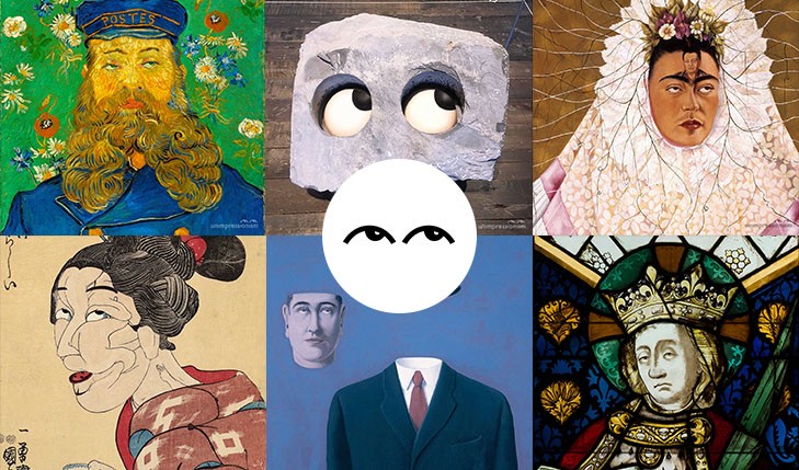 A set of photos depicting drawings of persons from certain cultures, some ancient Asian, some European and some African. Other pictures show modern art or personified objects.