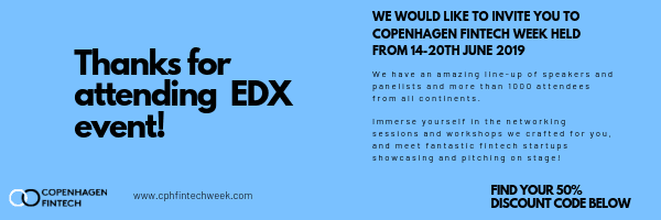Copenhagen FinTech – A banner for an event and a newsletter