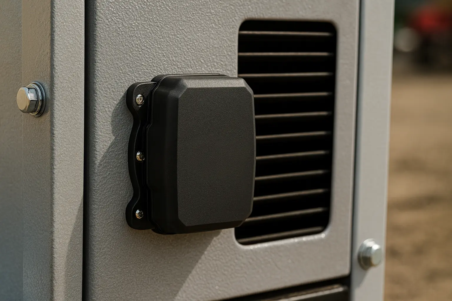 Battery GPS tracker installed on an asset to enable live tracking with MapTrack.