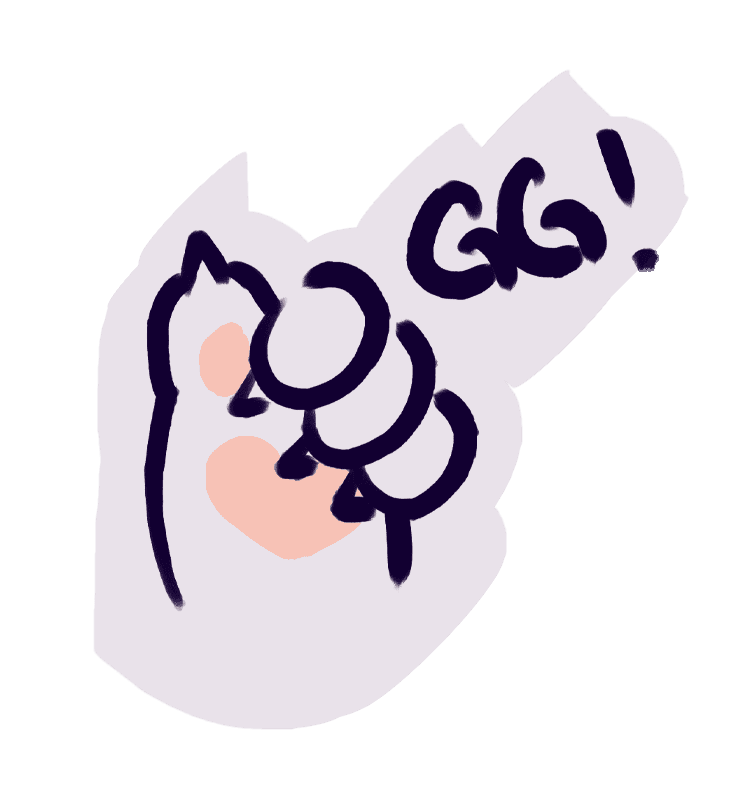 Lăbuța motanului Pixel făcând semnul de Like, cu mesajul «GG», simbol al energiei pozitive și susținerii.