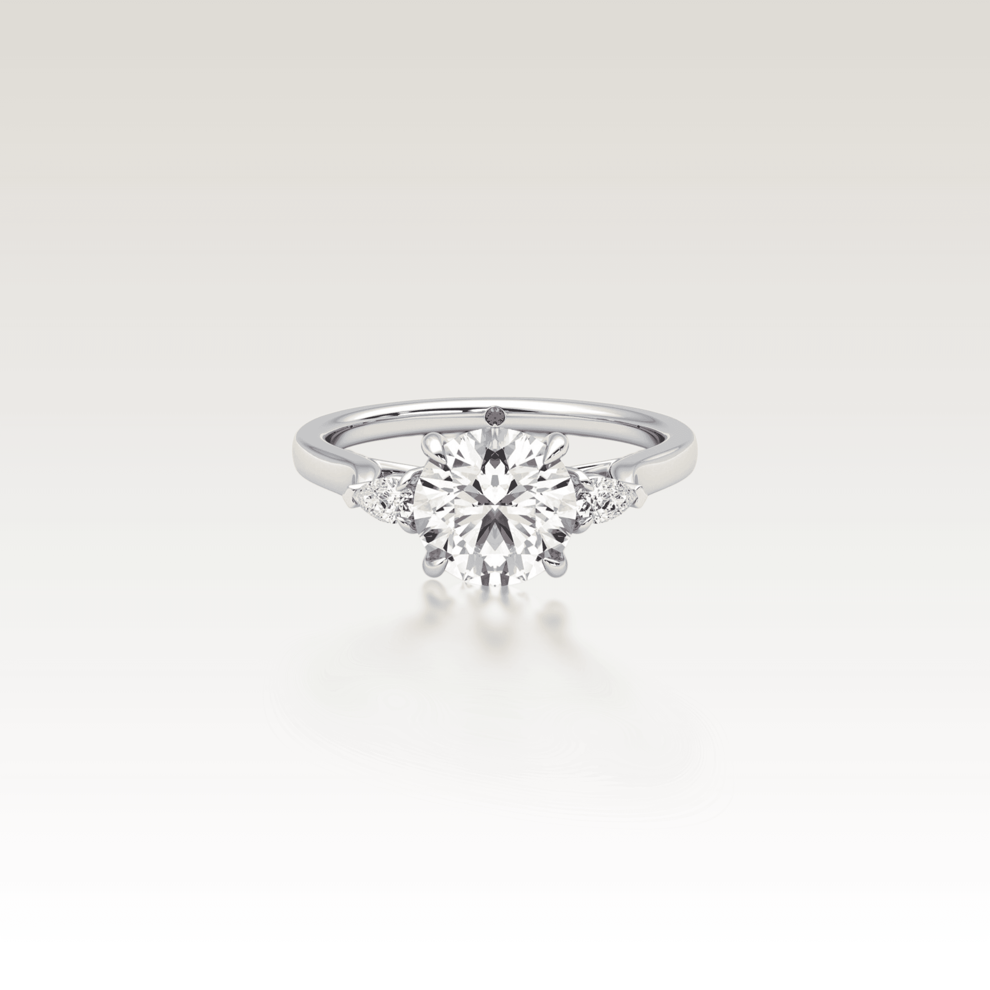 Trio Round Love Knot Diamond Ring image 3
