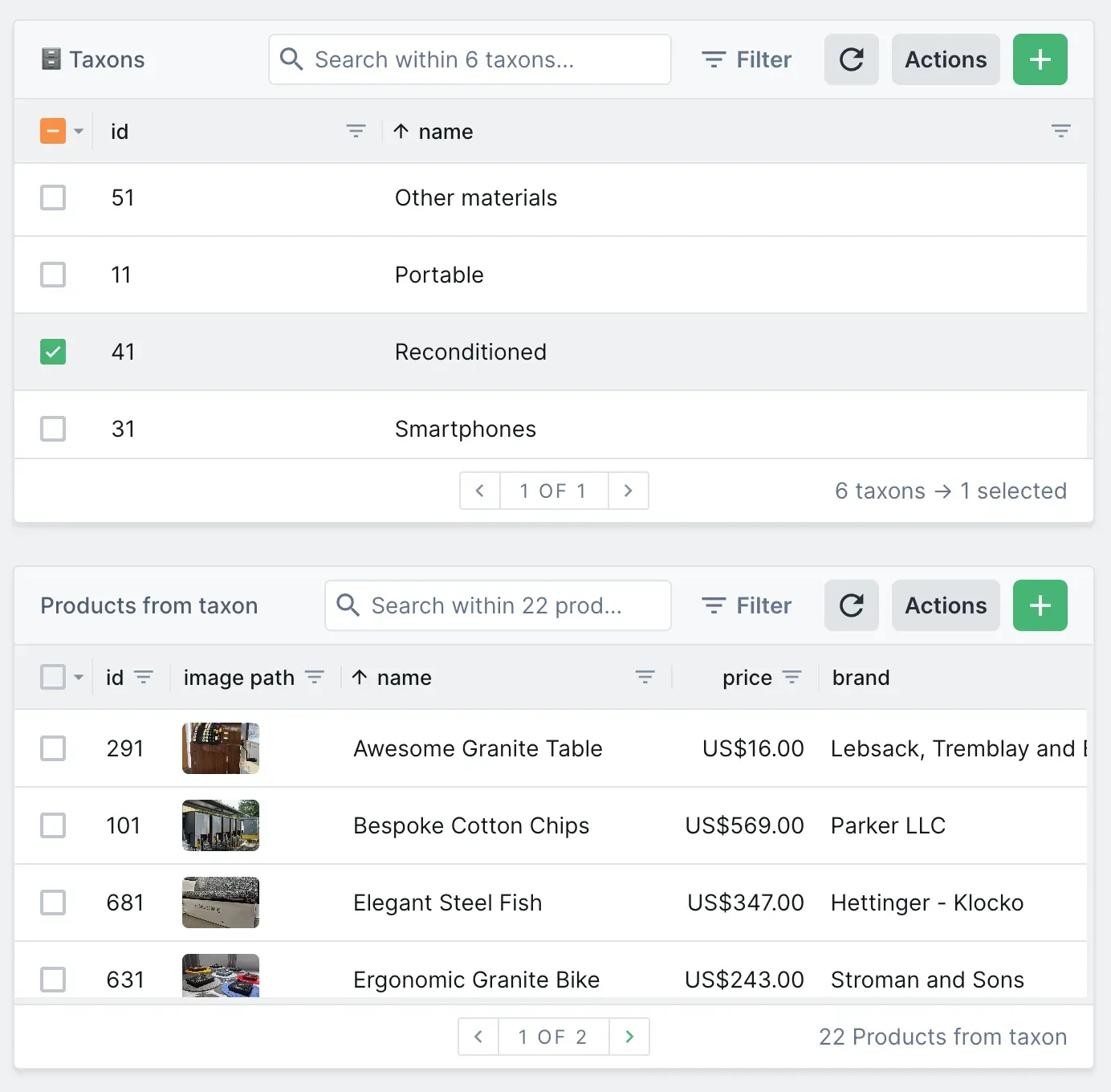 Displaying related data across collections in a workspace