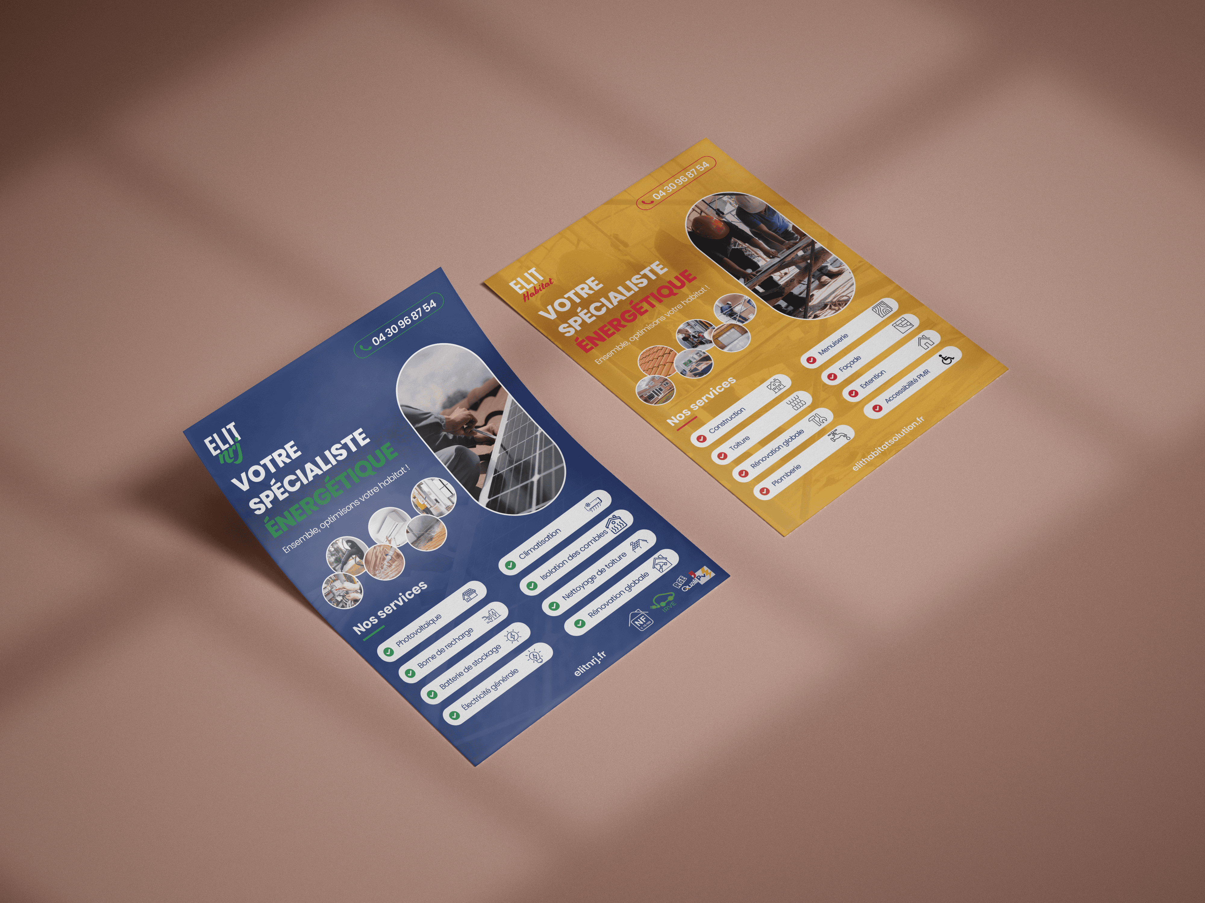 Création de flyer deux marques Lunel