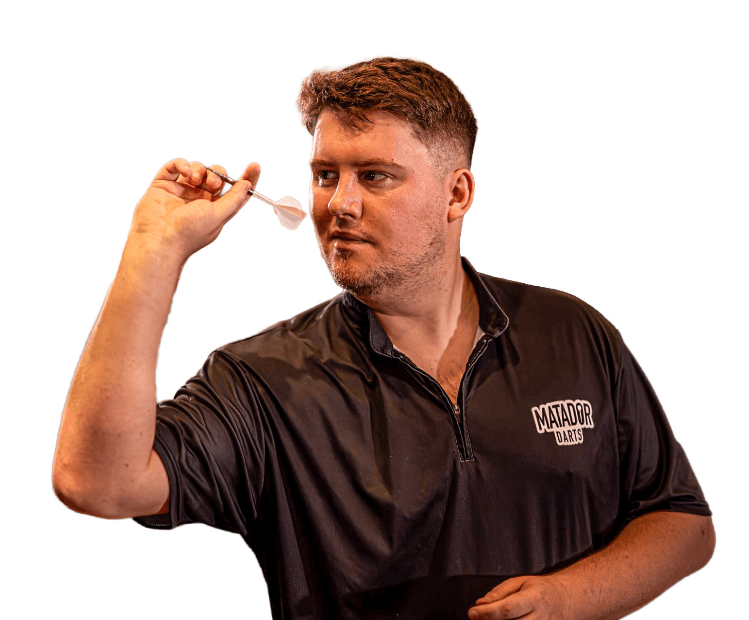 Player standing for camera.