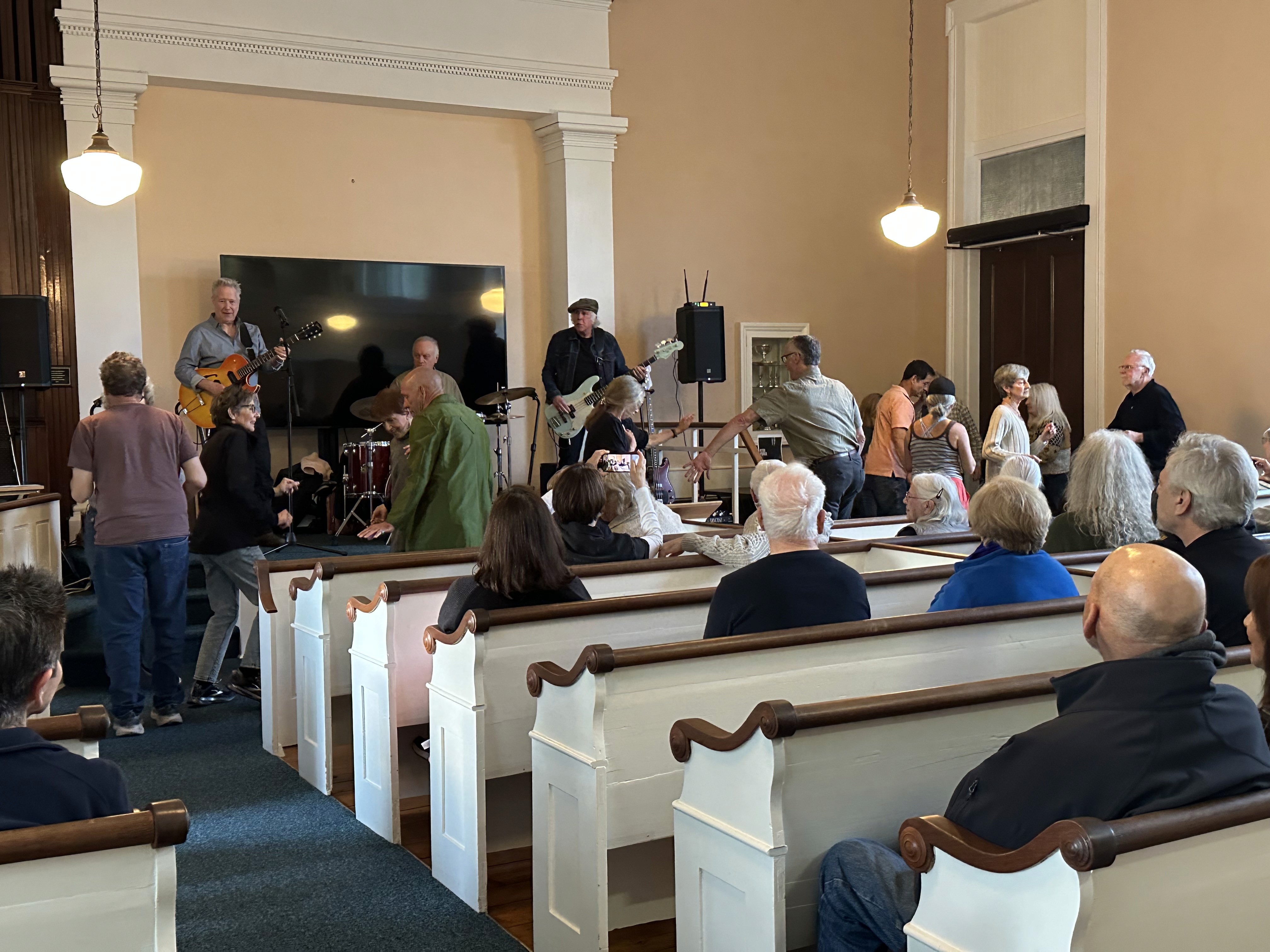 Inside the Monterey Meeting House