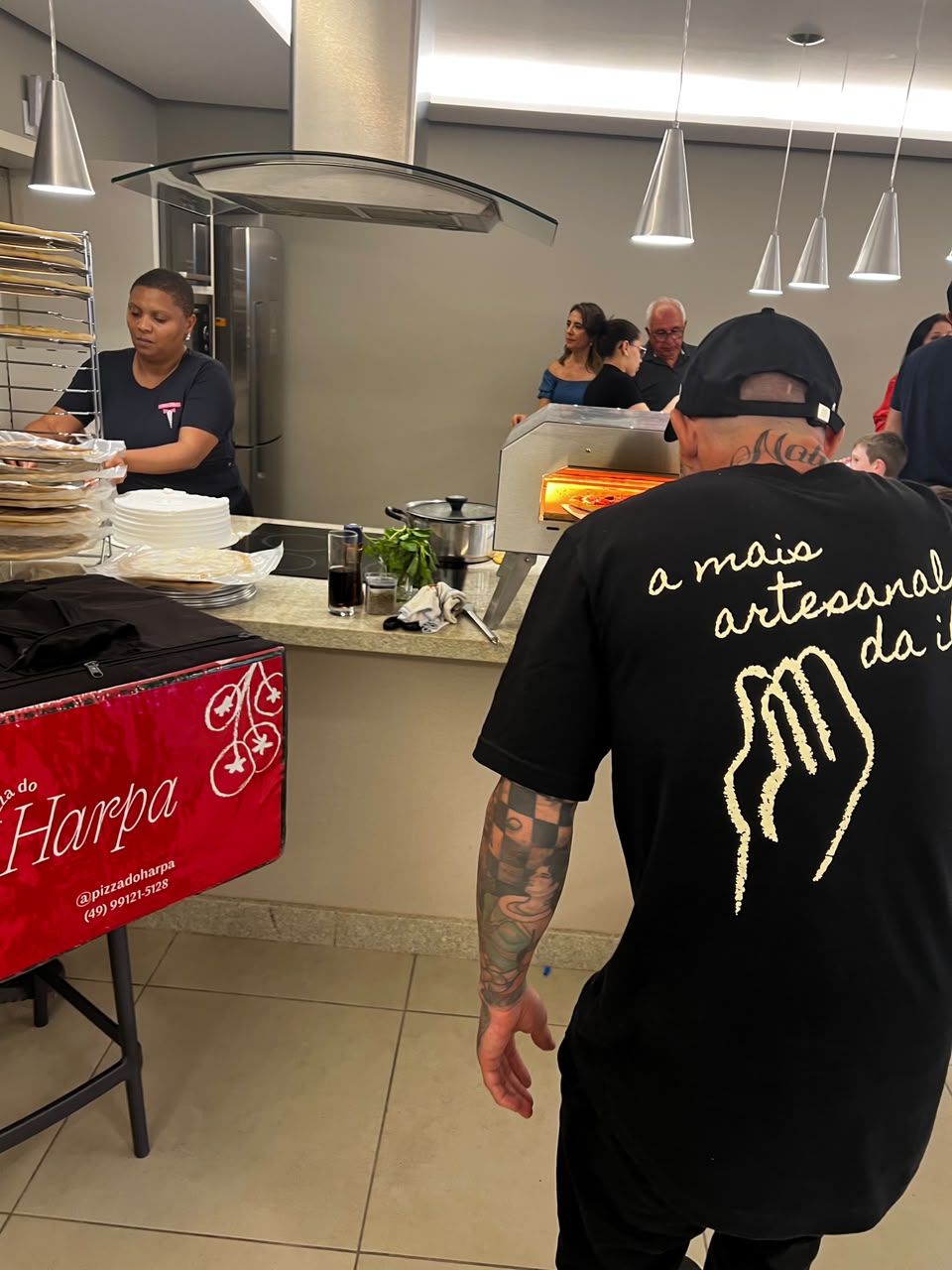 Detalhe de pizza artesanal