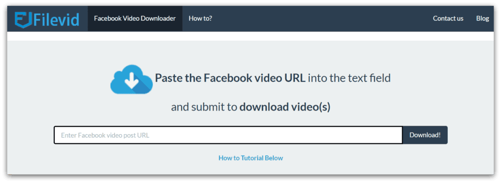 FileVid facebook video downloader