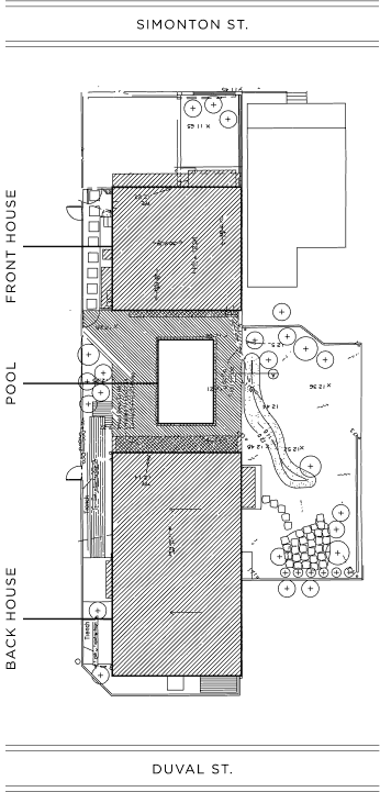 map of Contra House Key West