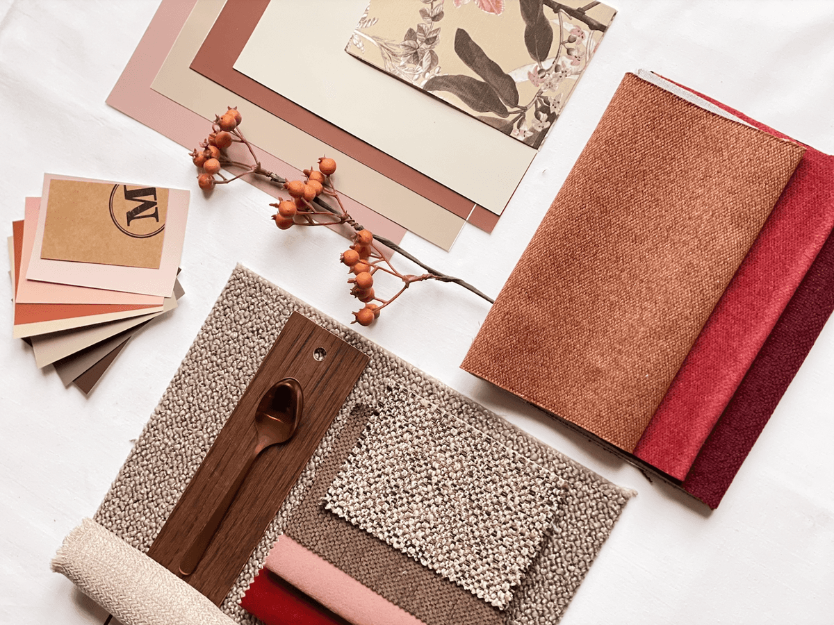 moodboard interieur kerk warme kleuren