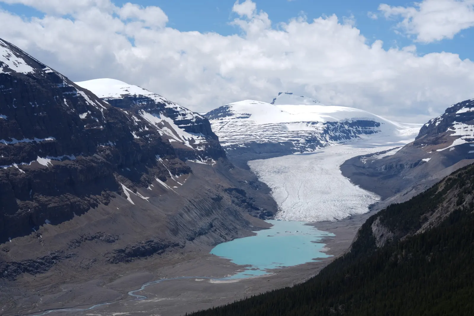 Parker Ridge glacier view
